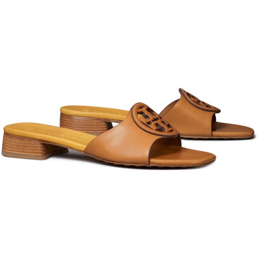 Tory Burch Bombé Miller leather slide sandal NWT